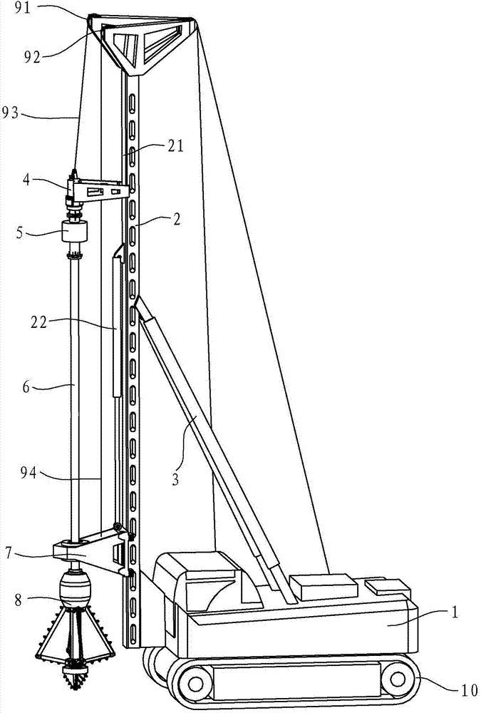 Hydraulic reaming circulation drilling machine and reaming pile construction technology thereof