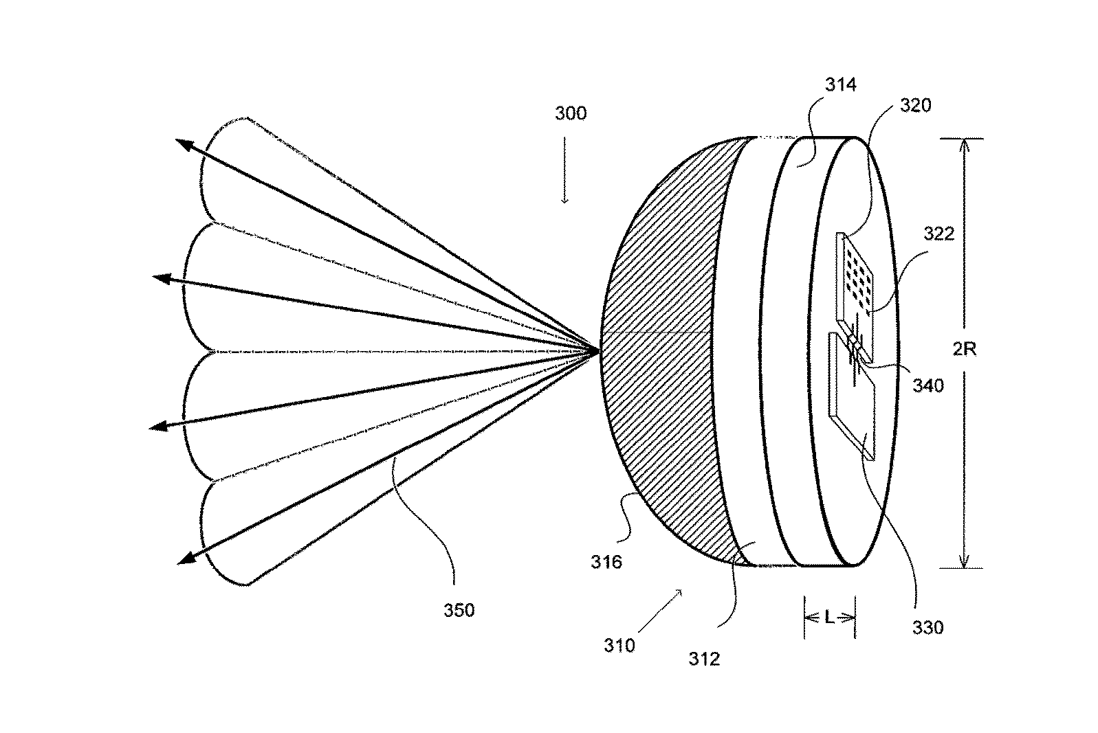 Lens antenna with electronic beam steering capabilities