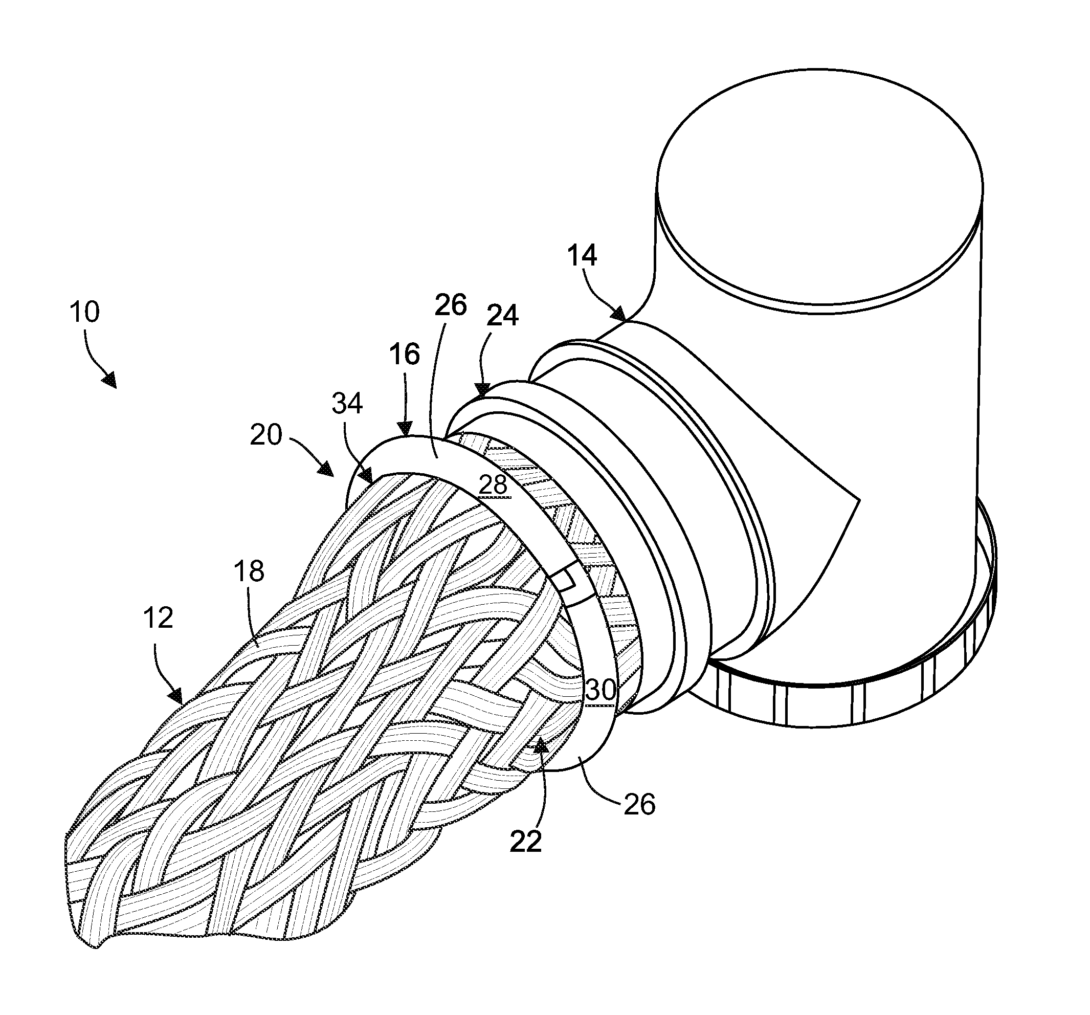 Attachment ring for attaching a shield of an electrical cable to a backshell