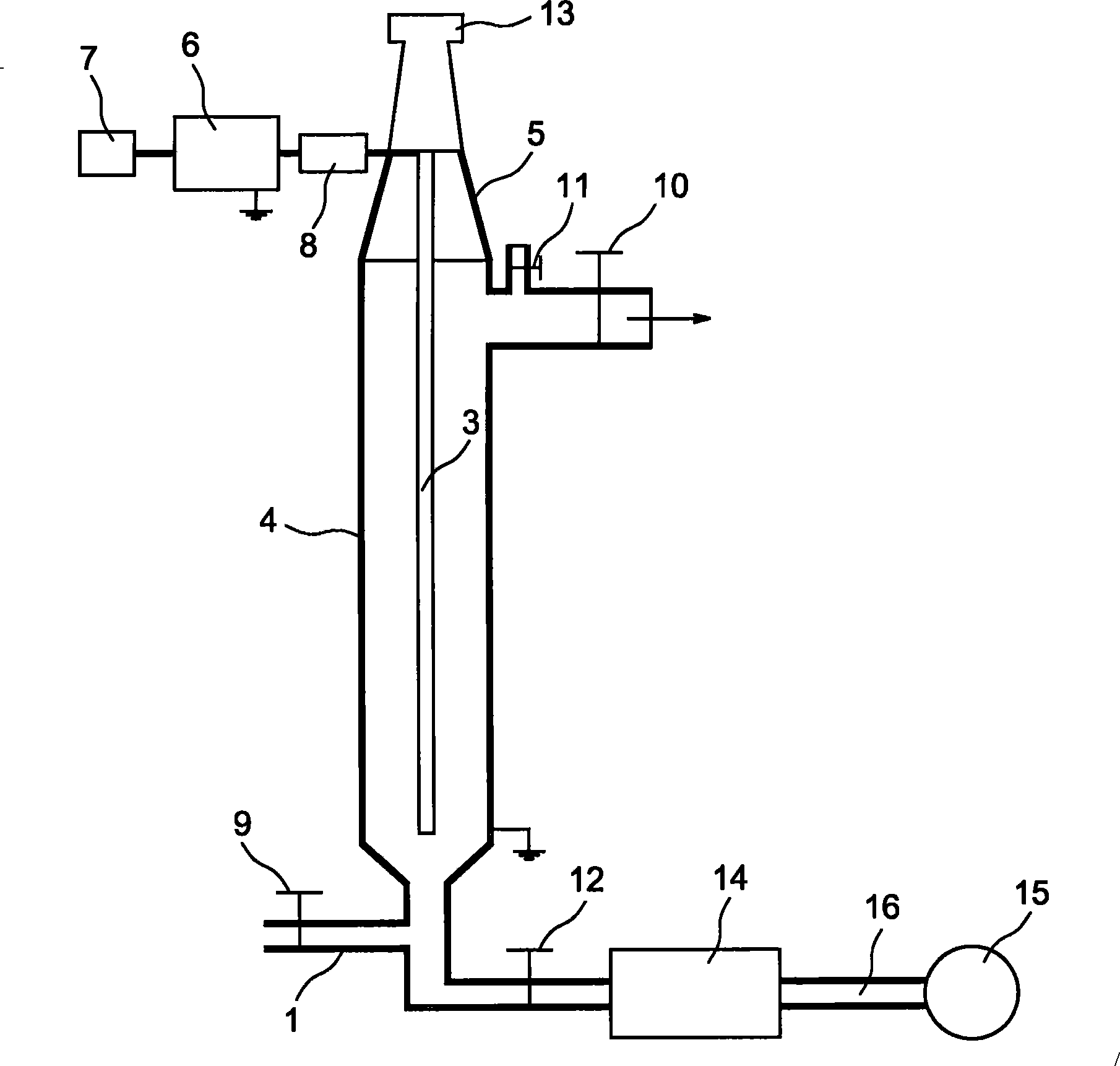 Method and device for self-cleaning and voltage-dependent electro static filtering