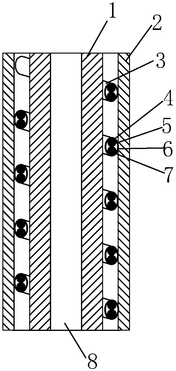 Anti-shock power line charged with gas or liquid