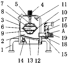 A crushing, washing and air-drying integrated device for down processing