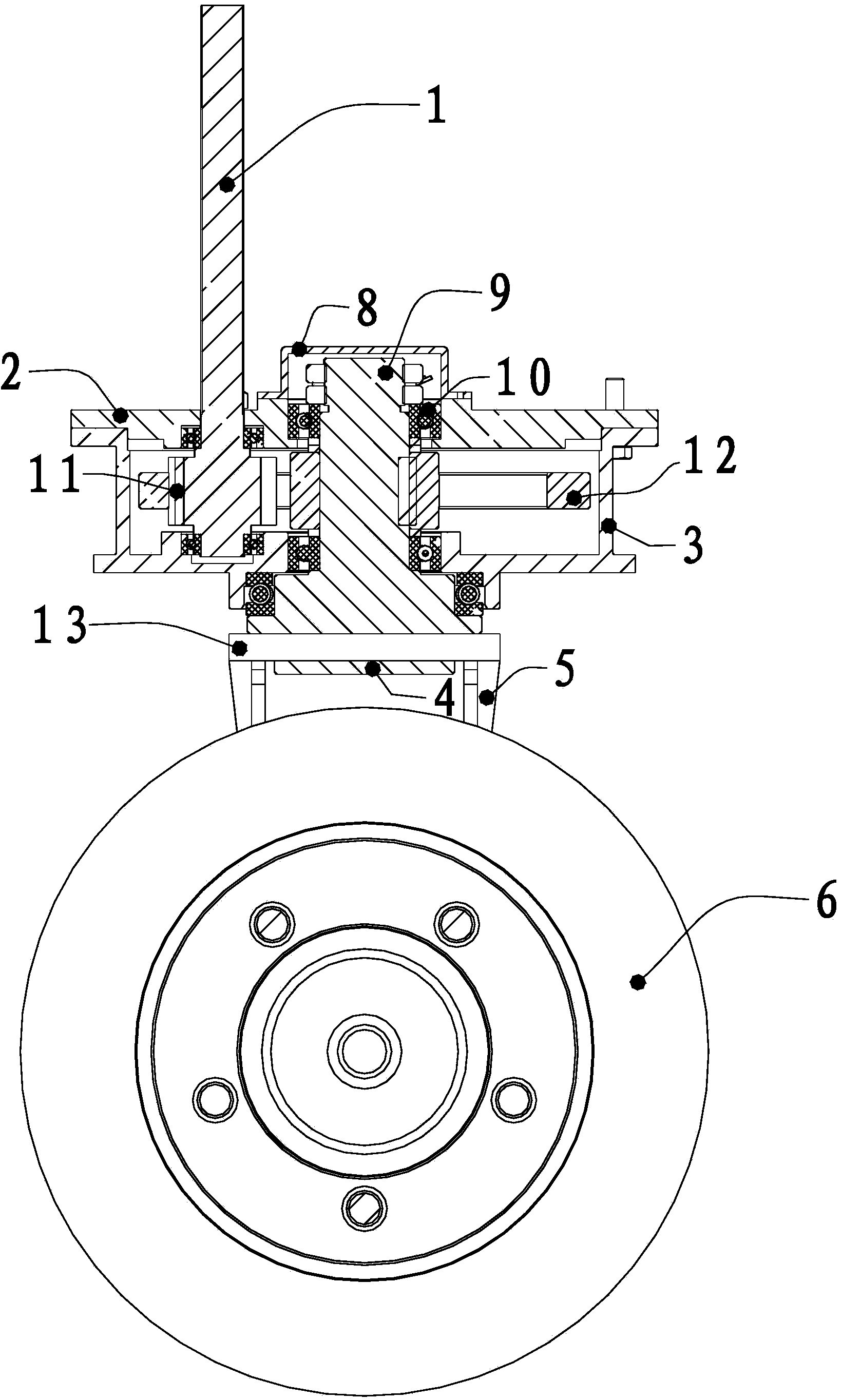 Steering device for controlling front wheel of motor tricycle
