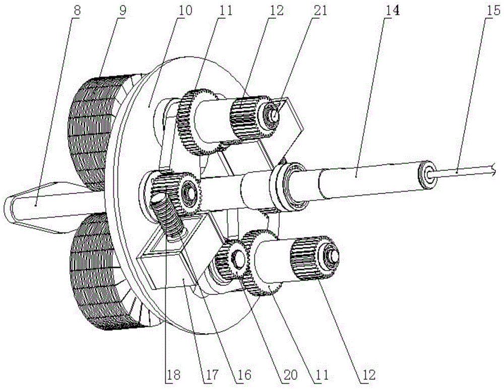 Efficient derusting device and method for steel wire drawing