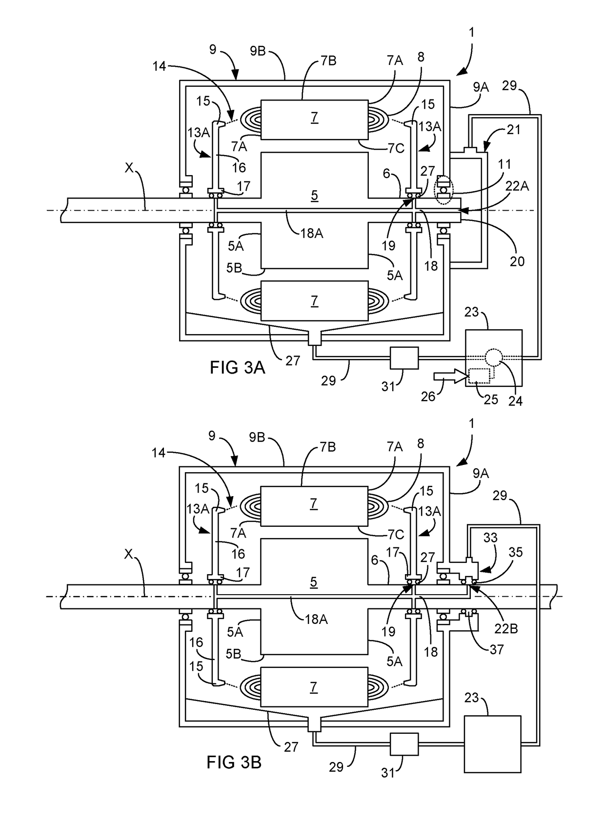 Method and device for liquid cooling of electric motor