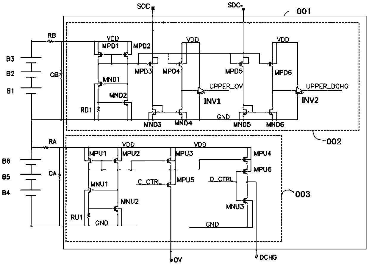 A cascaded battery protection circuit and its system