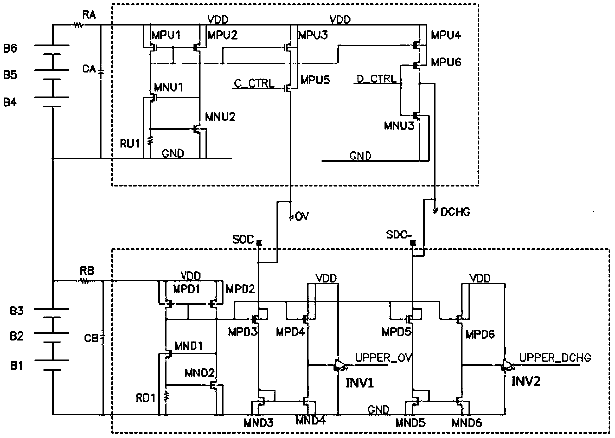 A cascaded battery protection circuit and its system