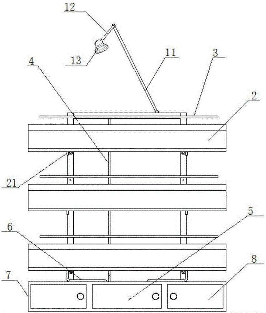 Wall mounting type plant cultivation frame