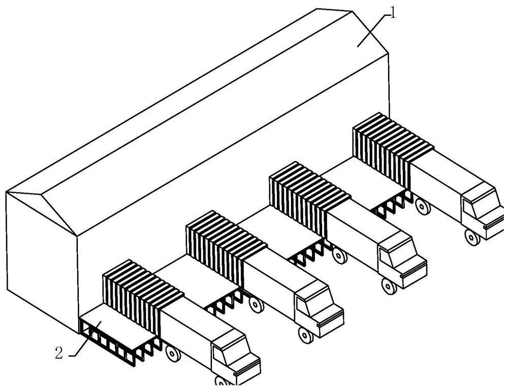 Closed intelligent automatic loading platform suitable for low-temperature refrigeration house