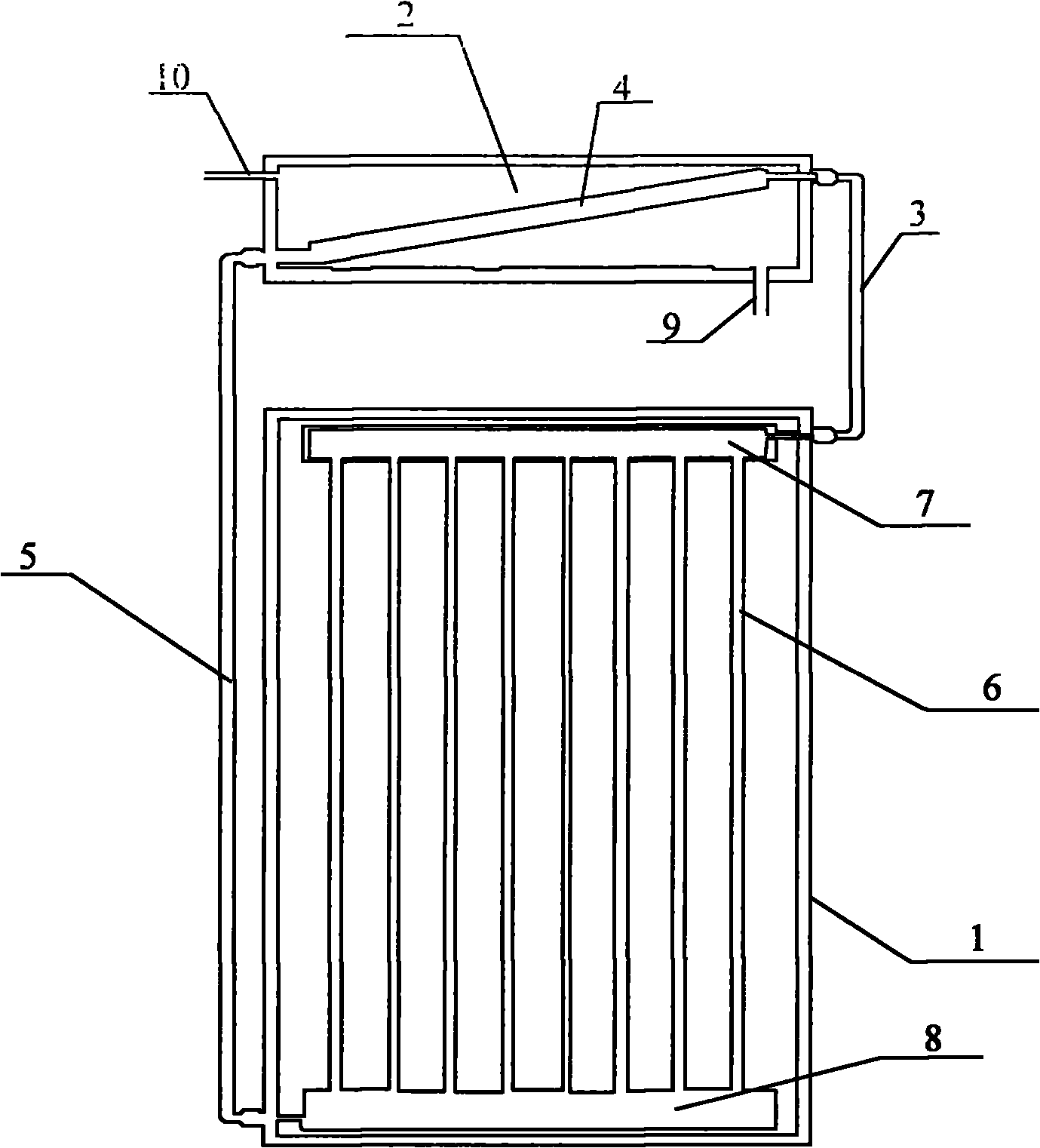 Separated type heat-pipe plate solar collector and special working refrigerant thereof