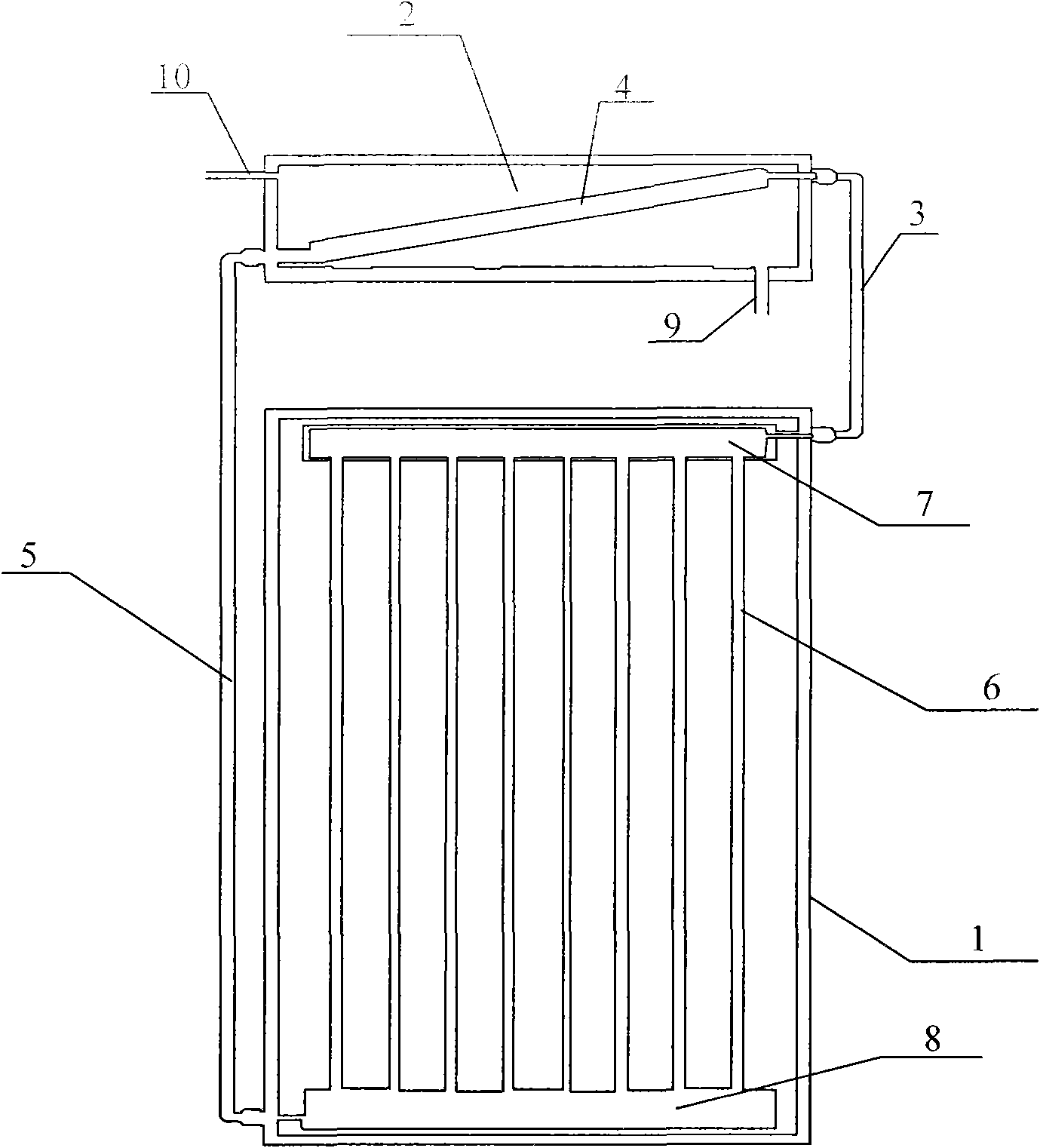 Separated type heat-pipe plate solar collector and special working refrigerant thereof