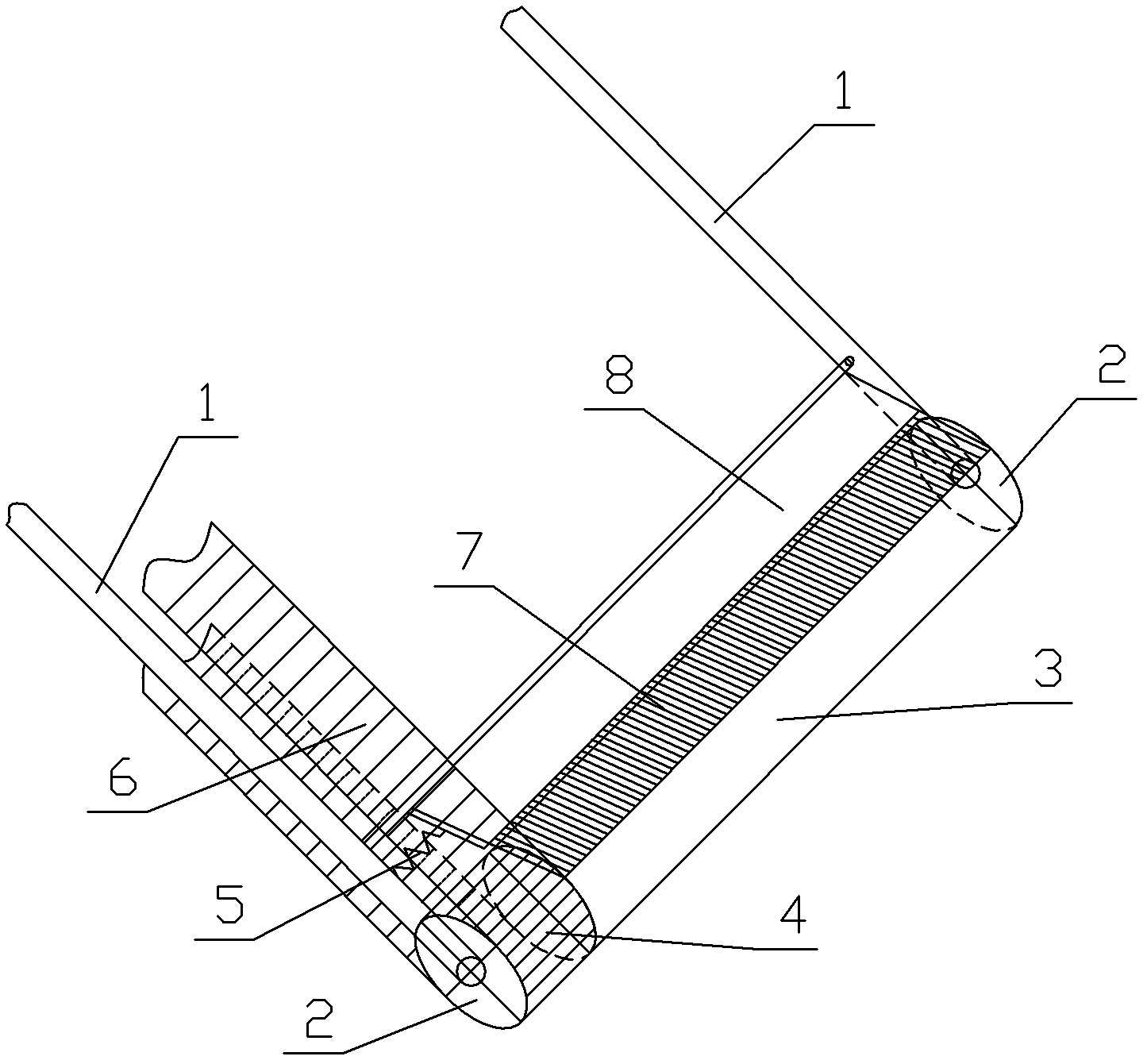 Draining device for internal soft silt layer of silt storage yard or fill area