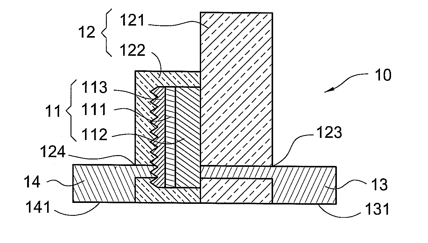 Light emitting diode element, method of fabrication and light emitting device