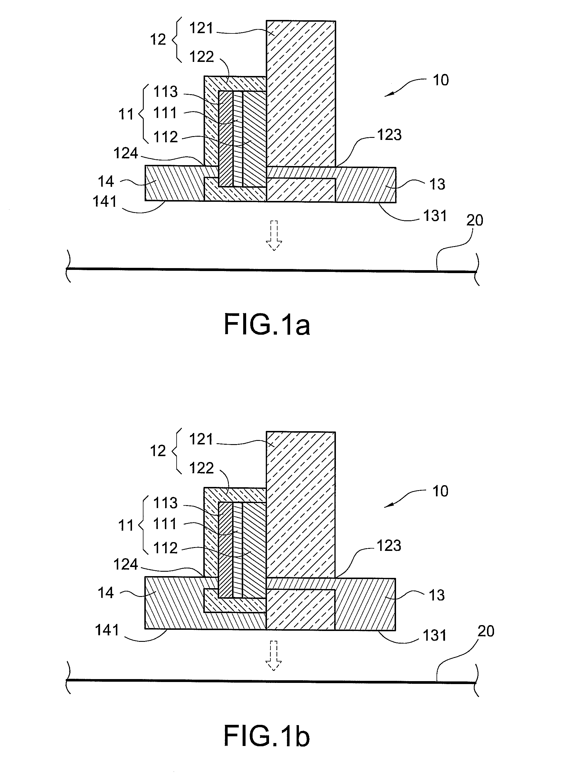 Light emitting diode element, method of fabrication and light emitting device