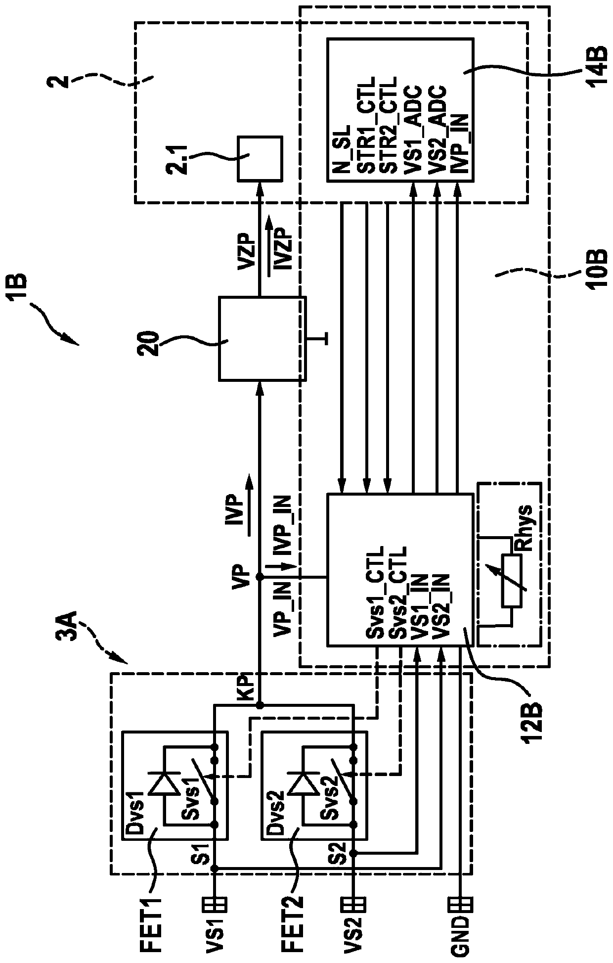 Multi-line supply unit for a vehicle control device