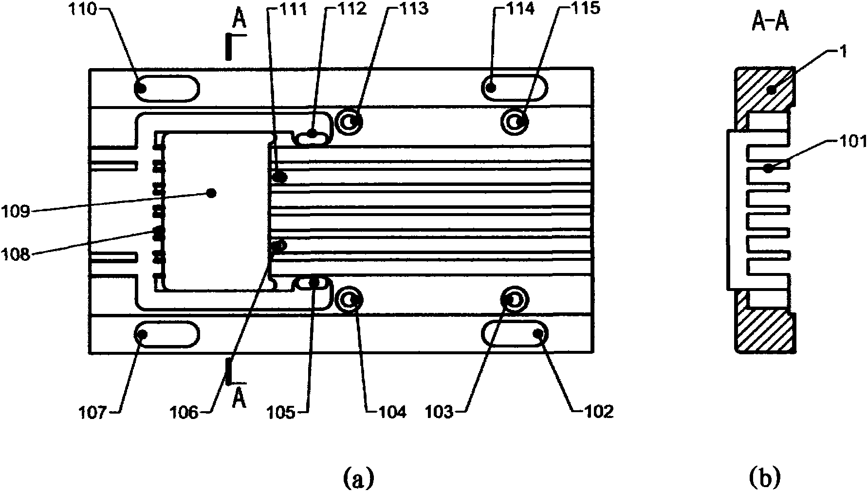 Radiating device of laser