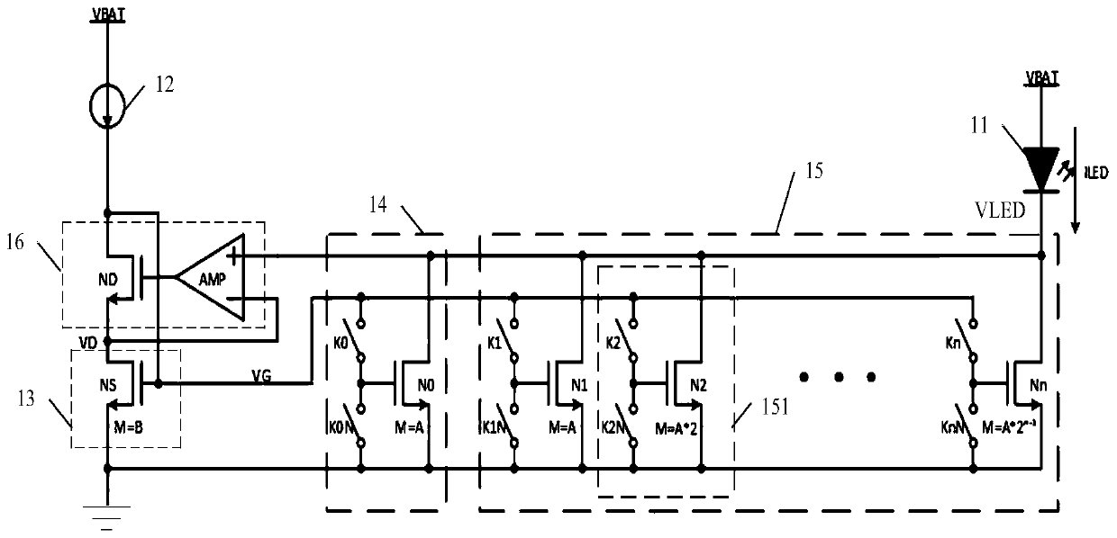 Matrix-type high-resolution low-EMI LED driving circuit