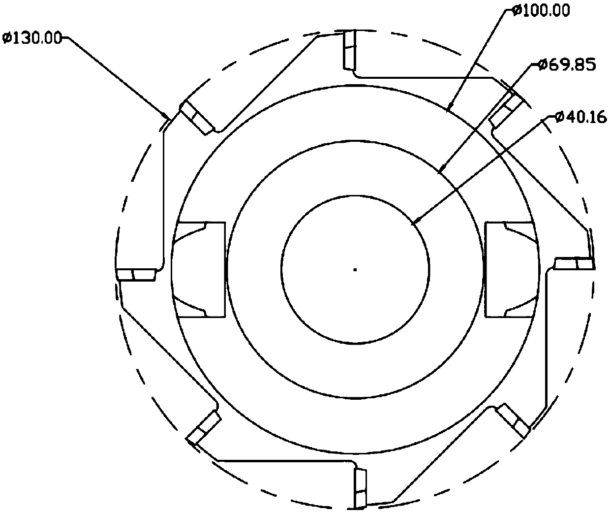 Pulling and milling machining method for large-diameter non-standard right-handed rotation inner thread