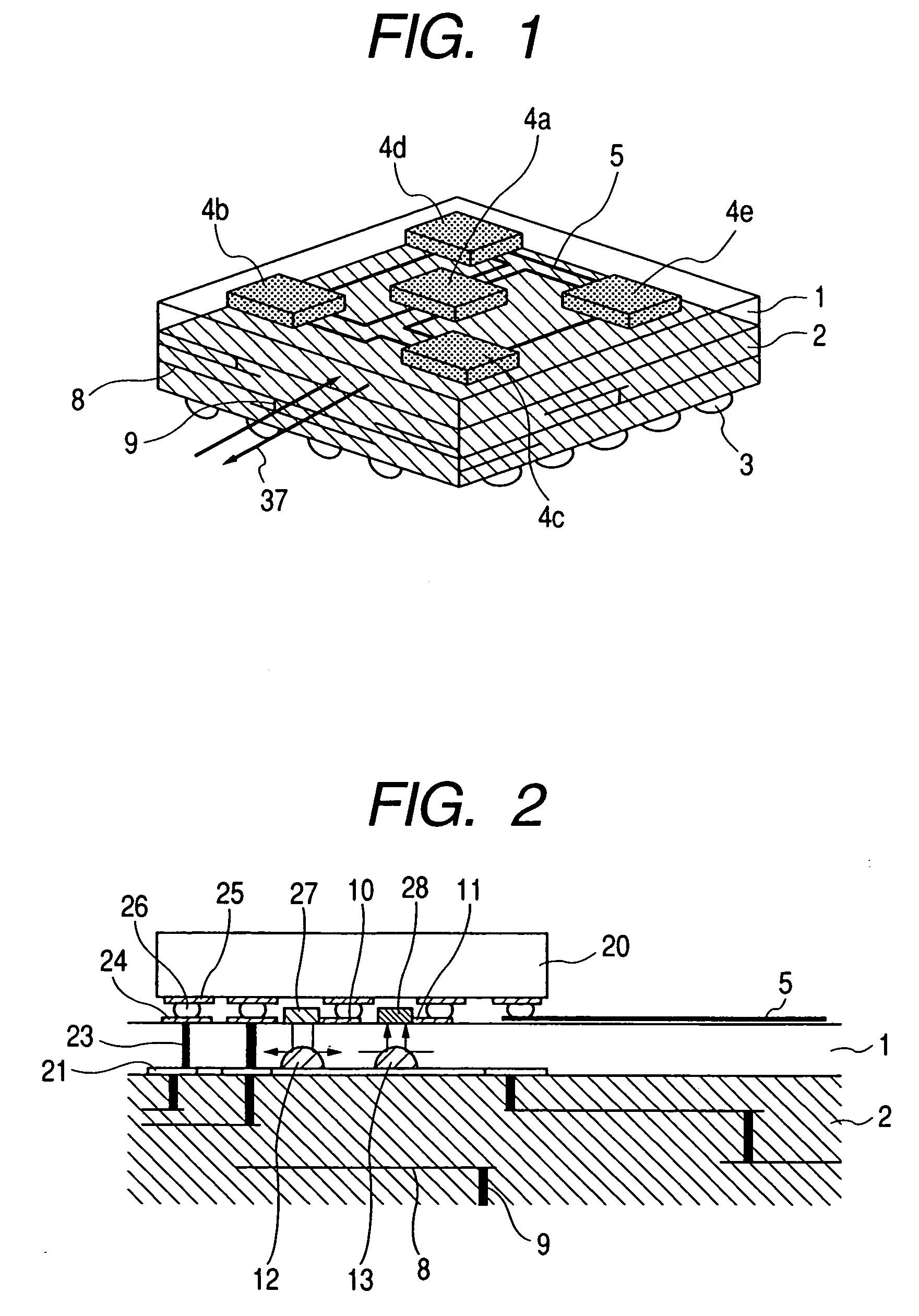 Optical waveguide device, optical and electrical elements combined device, method of driving the same, and electronic equipment using the same