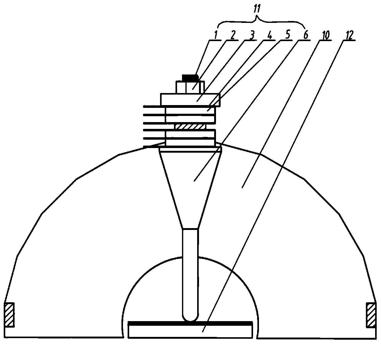 Variable-angle ultrasonic impact test device and method