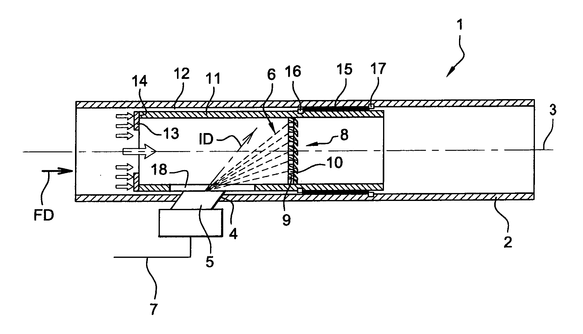 Mixing system in an exhaust gas mixing chamber