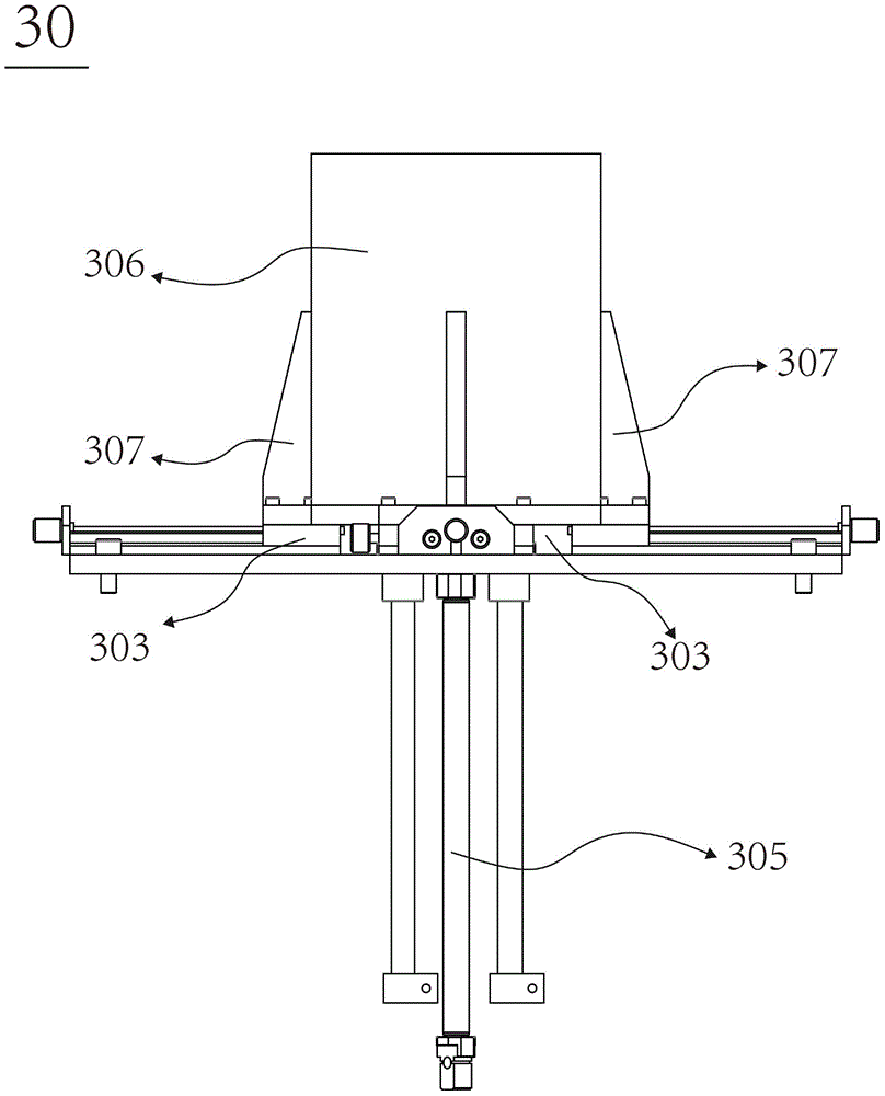 Automatic placement and correction device for lining cloth and application method thereof