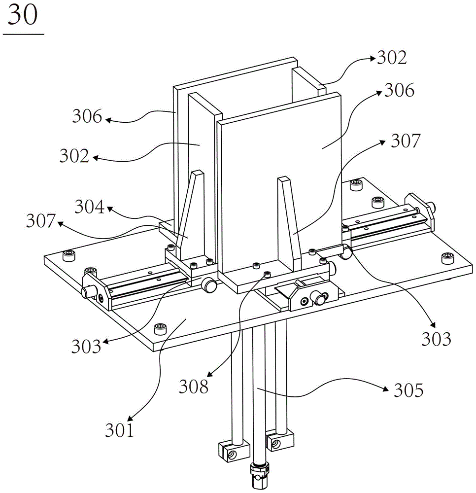 Automatic placement and correction device for lining cloth and application method thereof