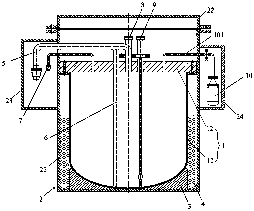 Transport container for low-abundance uranium-containing waste liquid