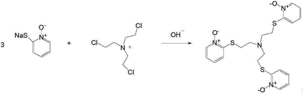 Preparation method of tri[2-(N-oxide-pyridine-2-sulfenyl)ethyl]amine