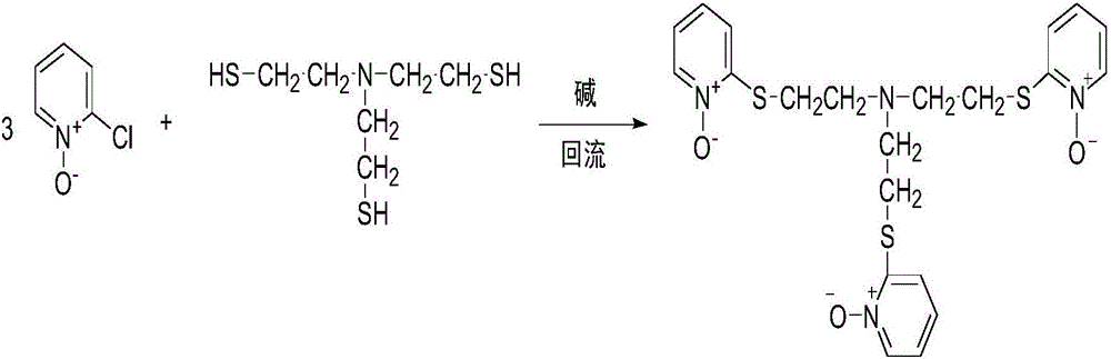 Preparation method of tri[2-(N-oxide-pyridine-2-sulfenyl)ethyl]amine