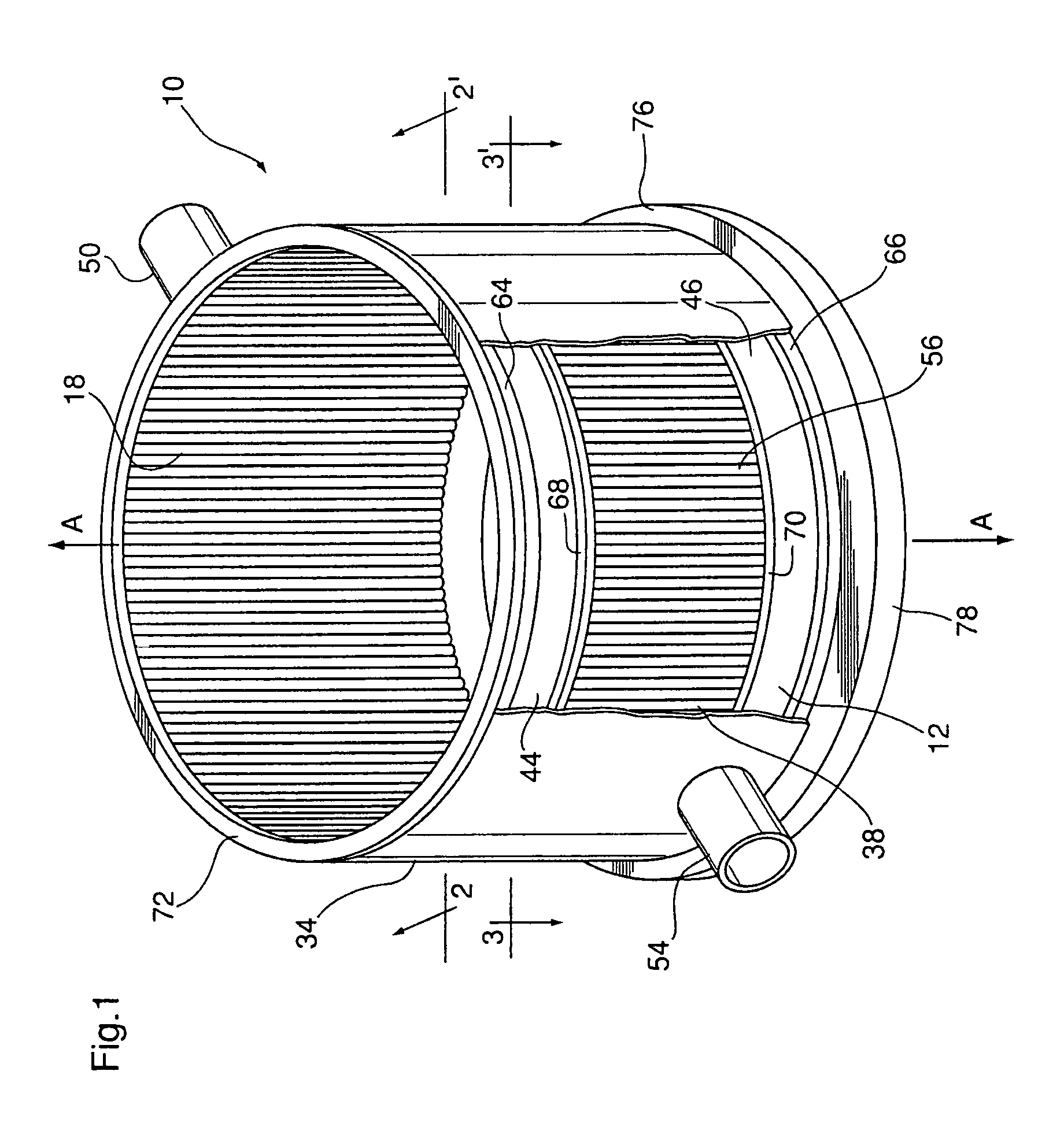 Finned cylindrical heat exchanger