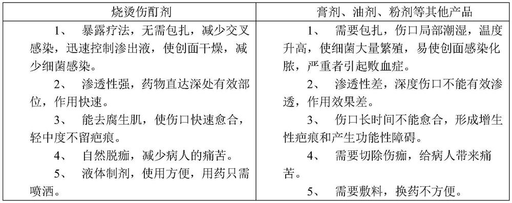Burn and scald tincture and preparation method