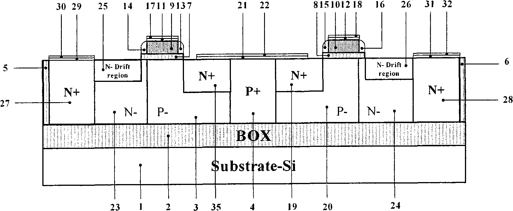 Radio frequency SOI LDMOS device with close body contact