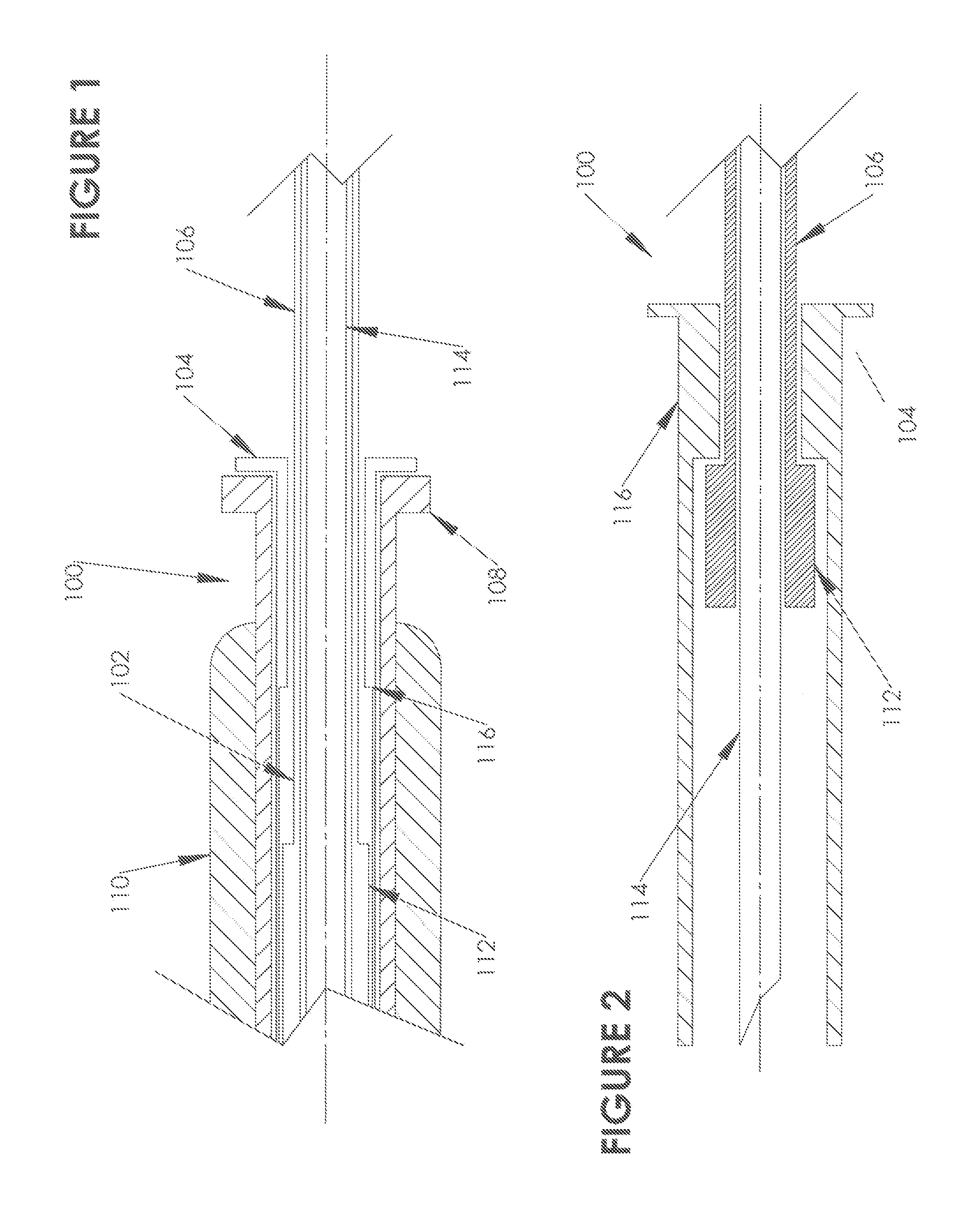 Device for needle biopsy with integrated needle protection