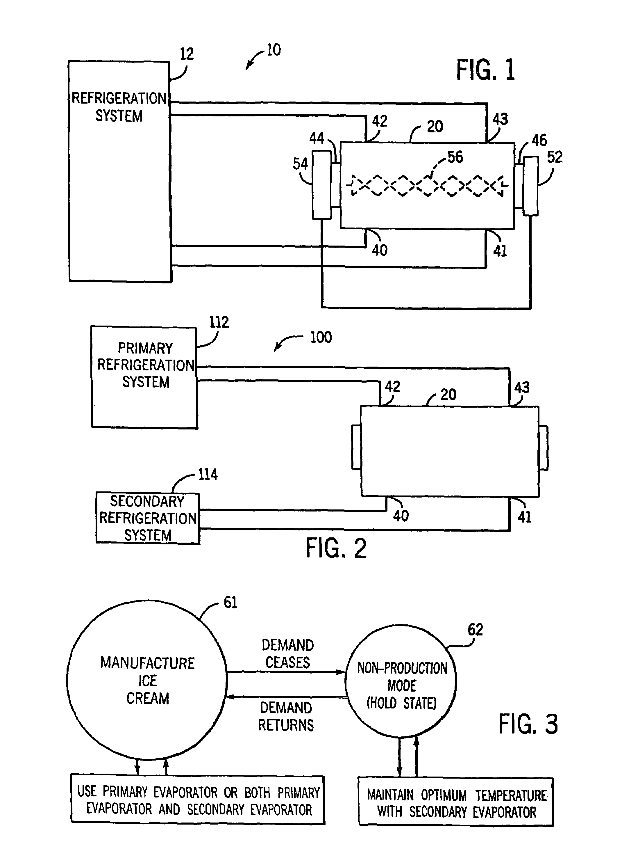 Ice cream machine including a controlled input to the freezing chamber