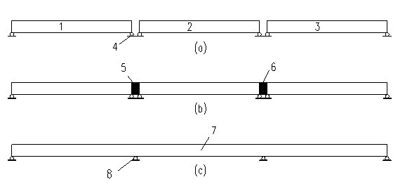 Method for constructing continuous U-shaped beams