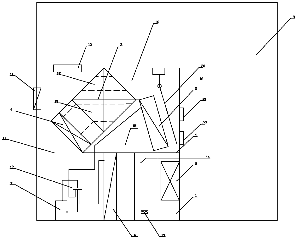 Heat pump heat exchange device of drying chamber