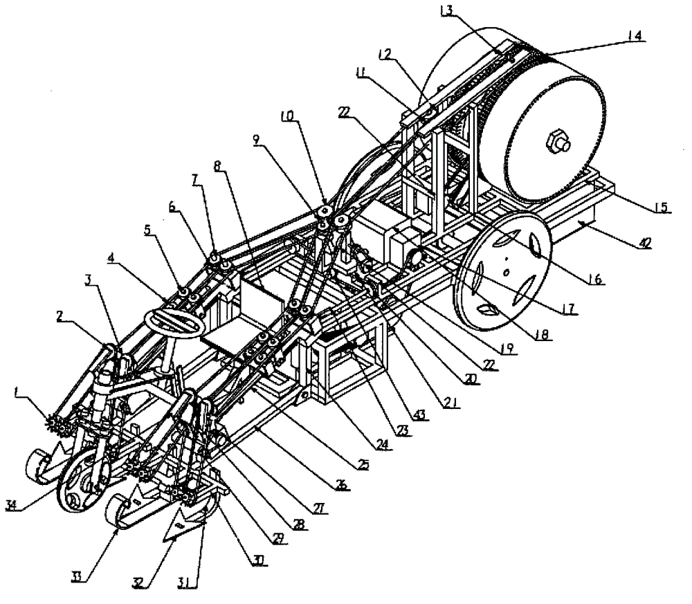 Multifunctional garlic combine harvester