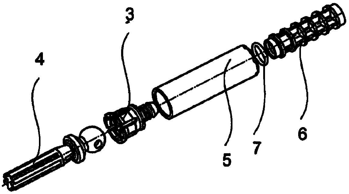 Multi-piece piston for active cylinders and active cylinder unit