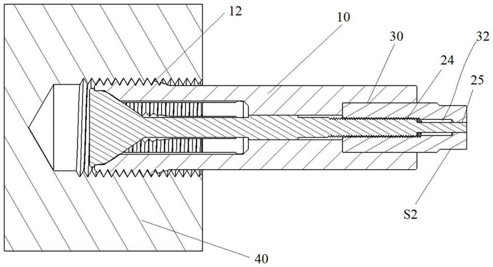 Screw tap device for repairing internal thread