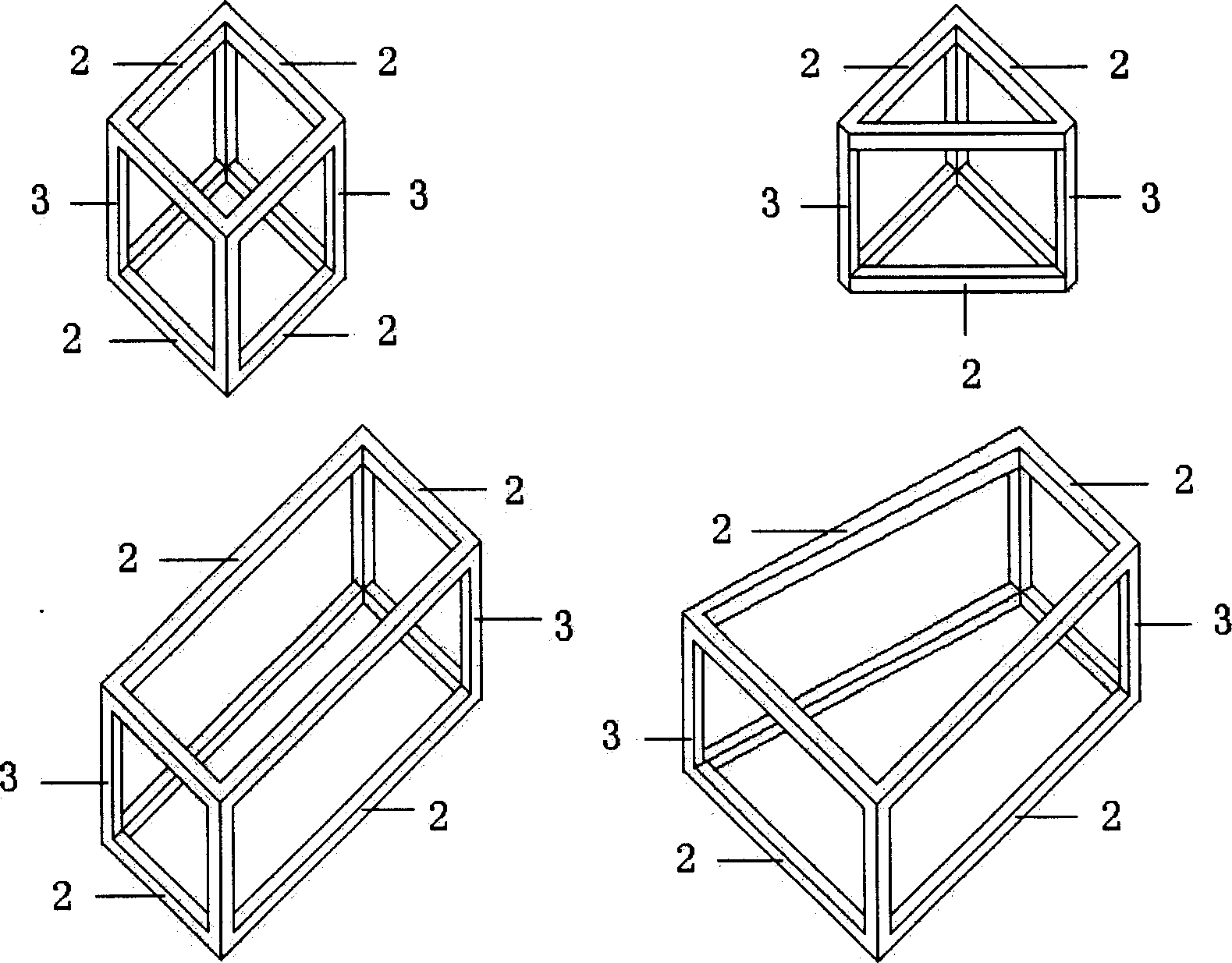 Combined building with non-wainscot frame structure and construction method thereof