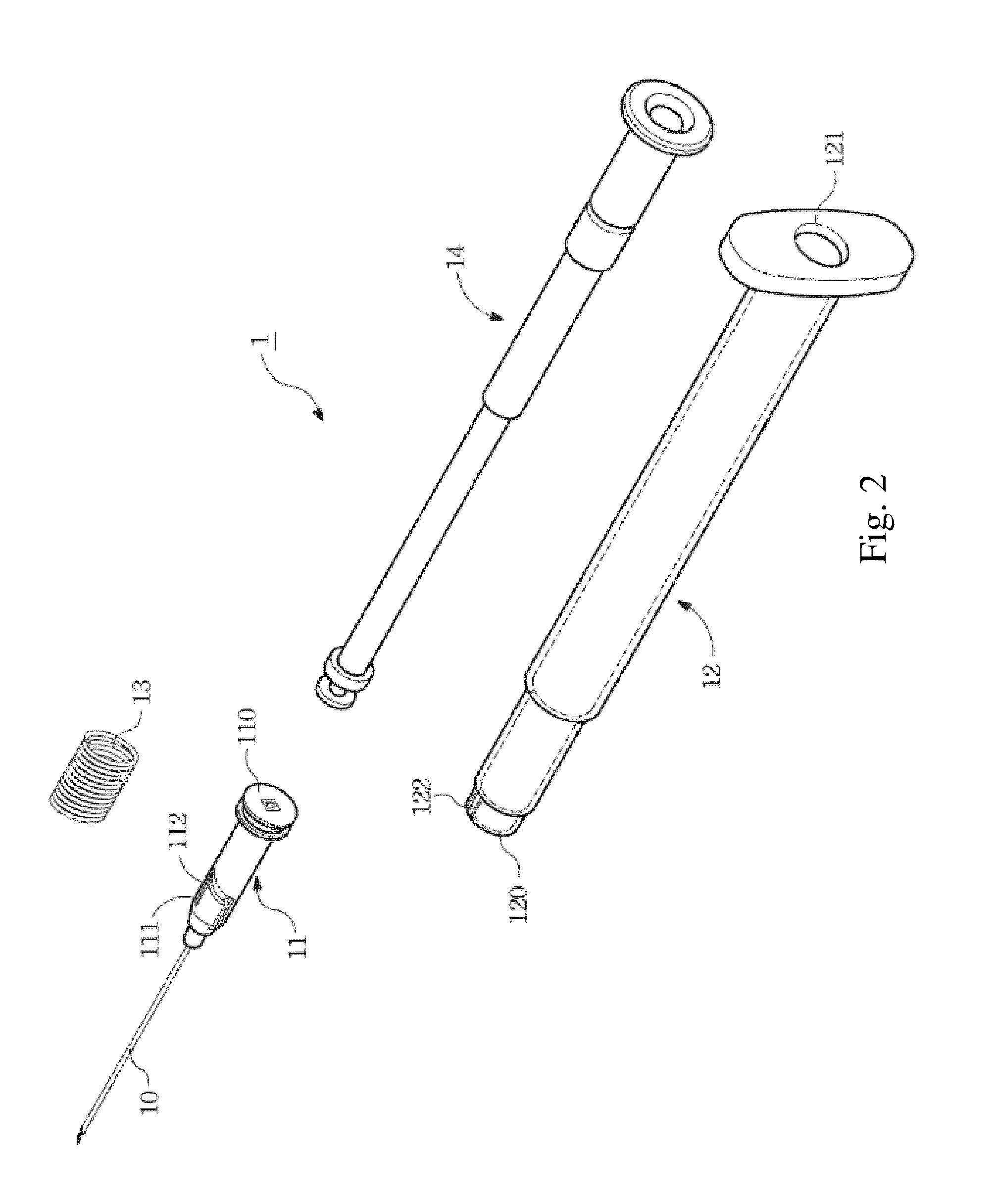 Automatically retractable safety injector for non-liquid material