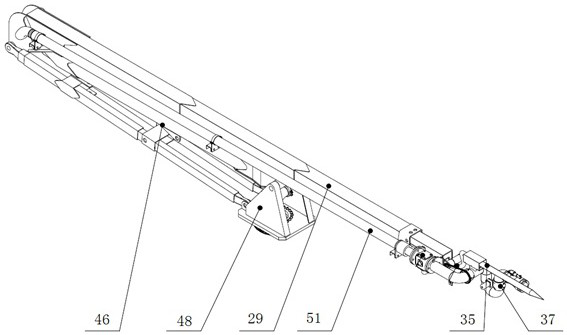 Lifting fire truck boarding structure with puncture function