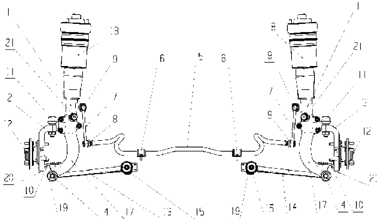MacPherson air suspension and assembly method thereof
