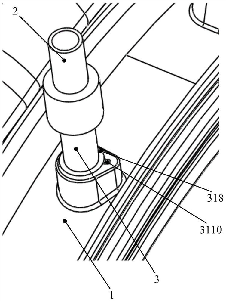 Spraying assembly of washing equipment and washing equipment