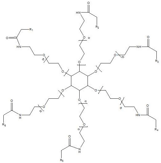 Six-arm polyethylene glycol amino hydrogel, its preparation method and application