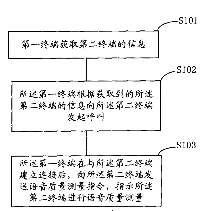 Wireless network vocal quality measuring method and terminal thereof