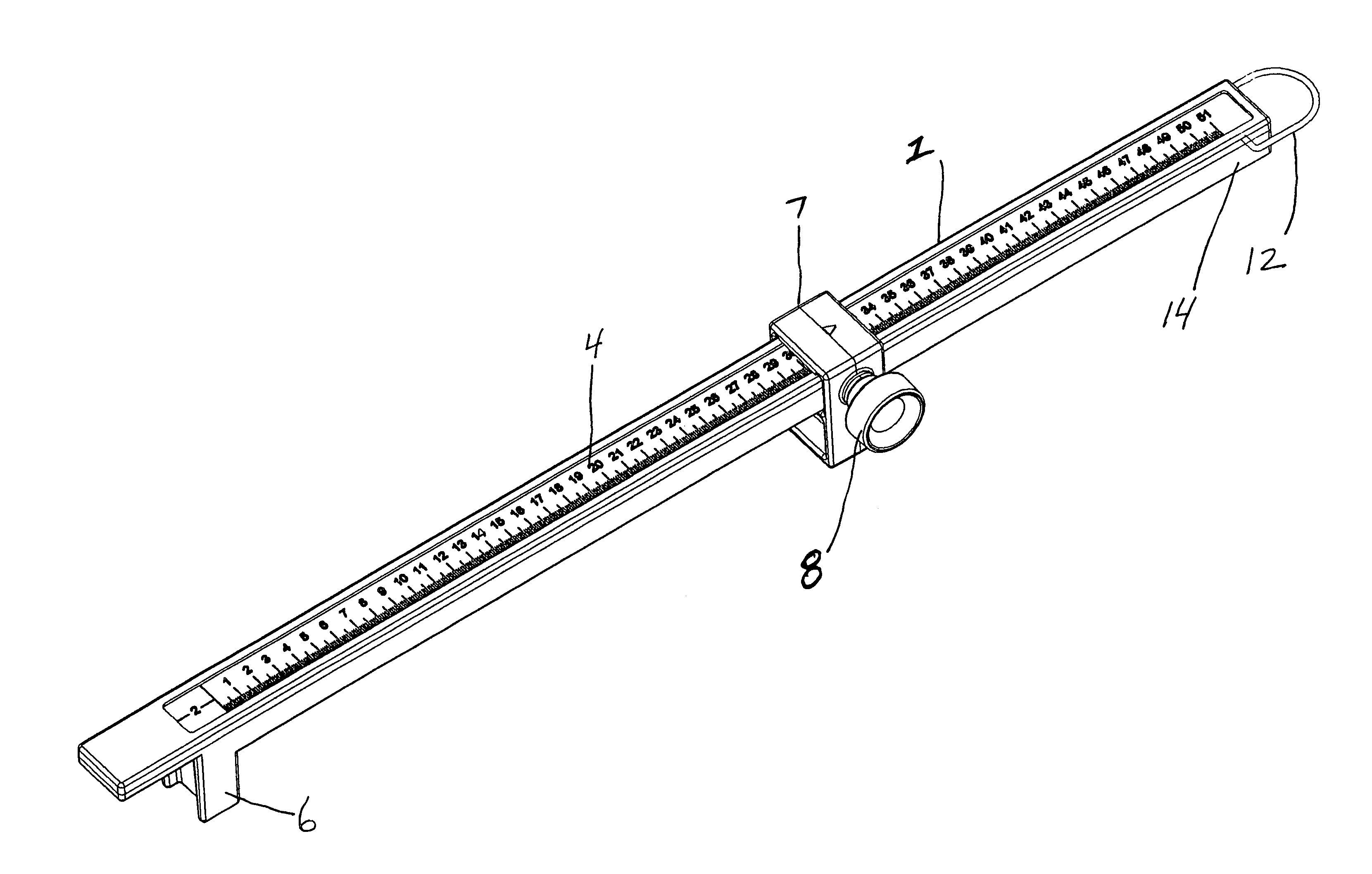 Adjustable measuring and pointing tool