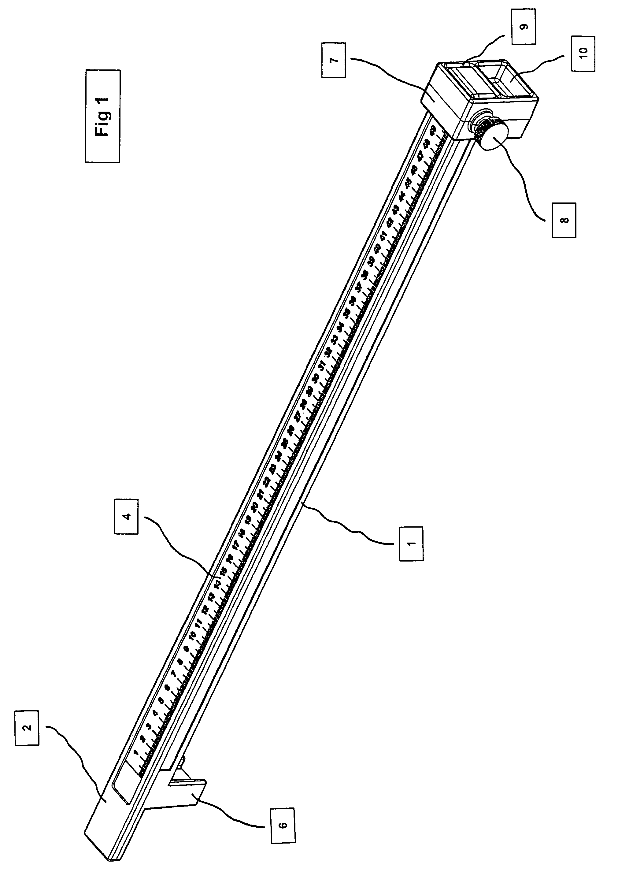 Adjustable measuring and pointing tool