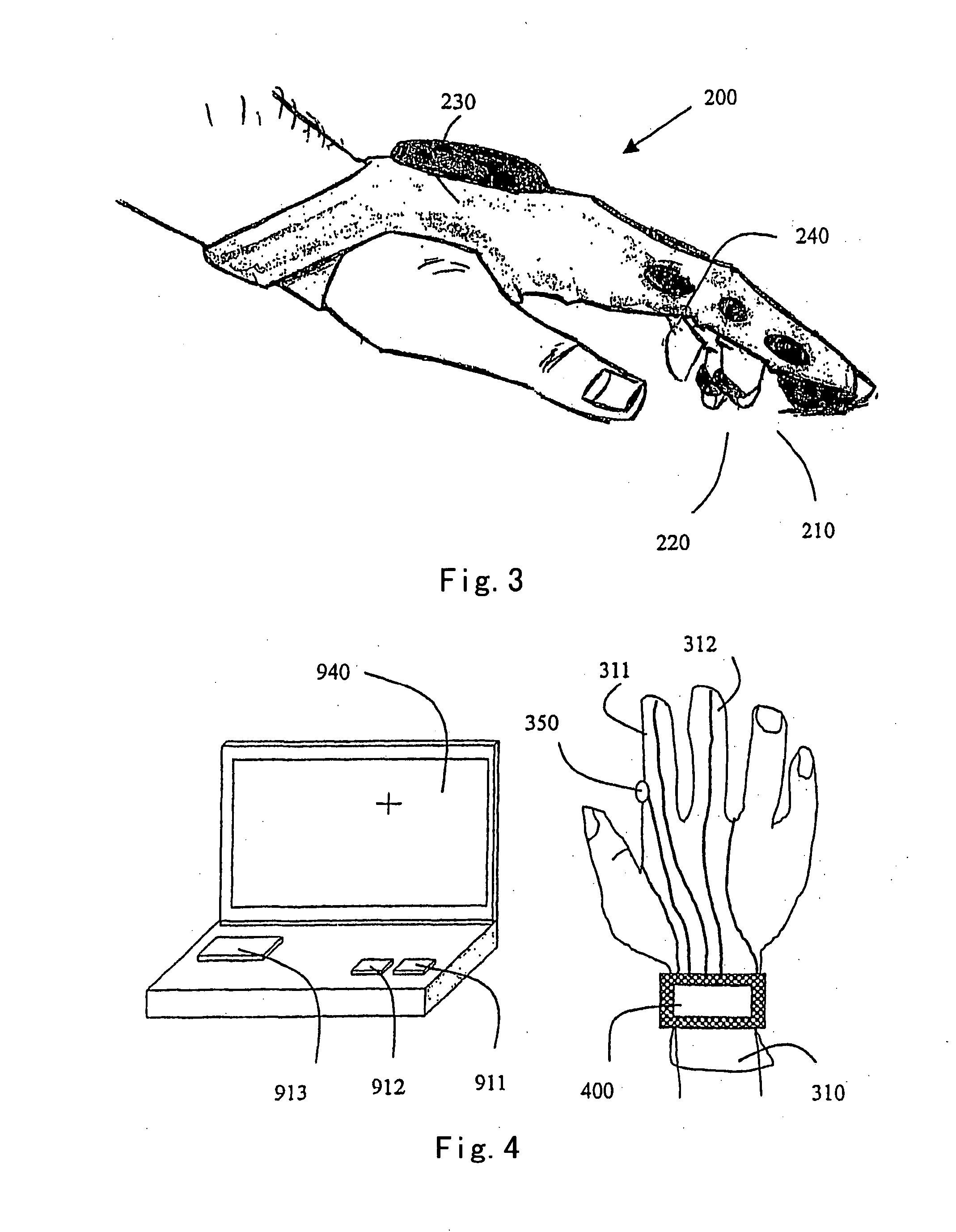 Wearable Signal Input Apparatus for Data Processing System